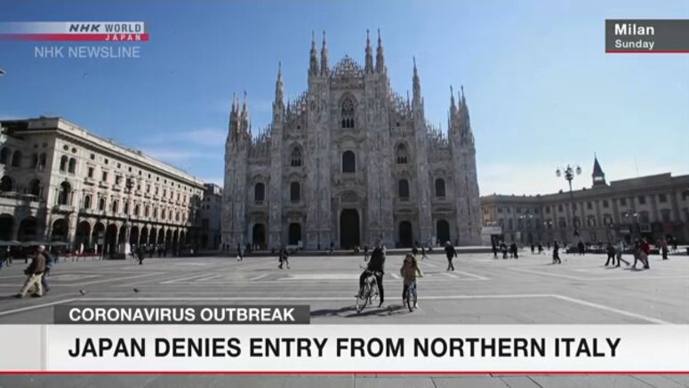 Japan to deny entry from northern Italy