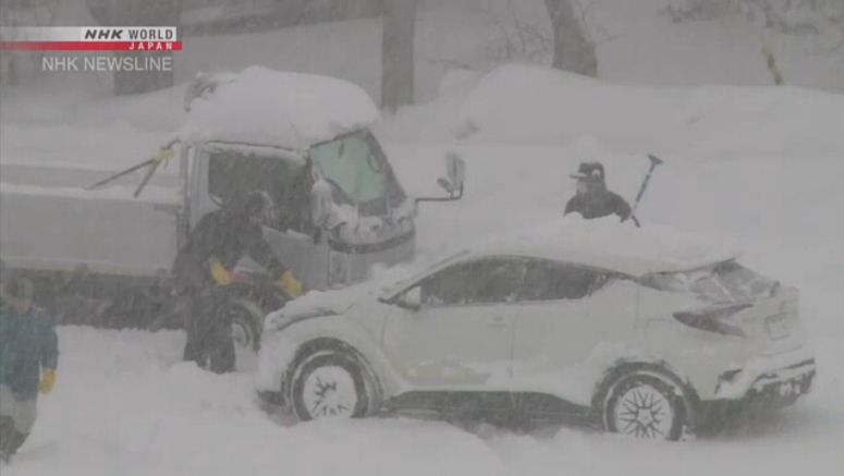 Weather officials warning of blizzards in Hokkaido