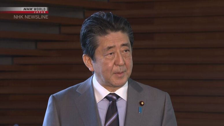 Abe seeks increased production of medical supplies