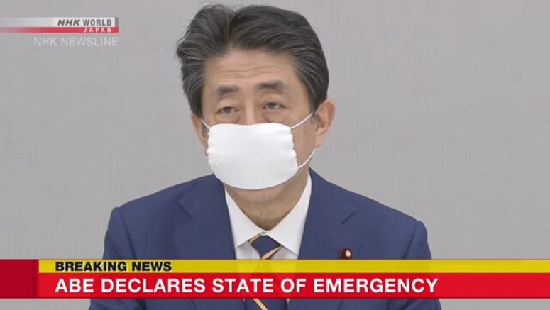 Abe declares state of emergency for 7 prefectures