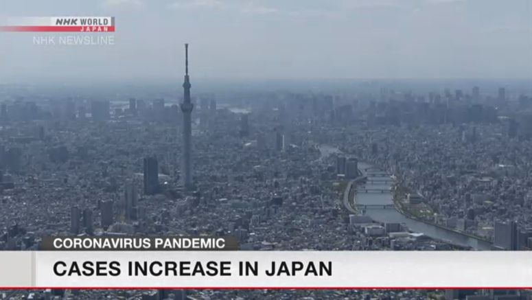 Coronavirus cases in Japan top 7,000