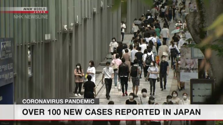 Over 100 new coronavirus cases reported in Japan