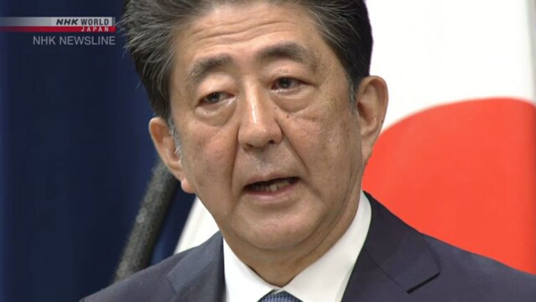 Abe thanks public, urges support for Suga
