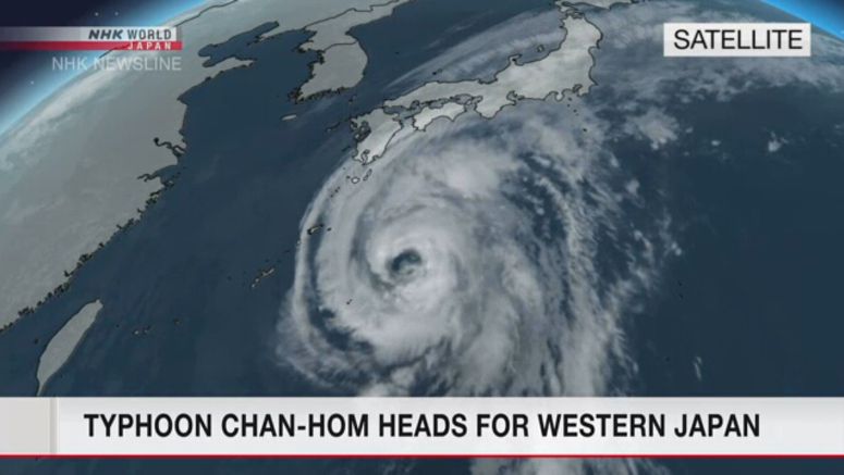 Typhoon Chan-hom heads for western Japan