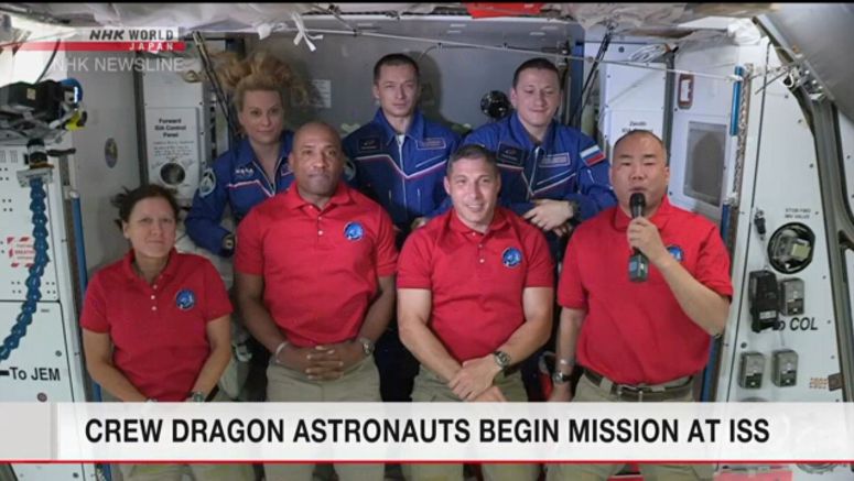 Crew Dragon astronauts begin mission at ISS