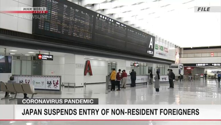 Japan suspends entry of non-resident foreigners