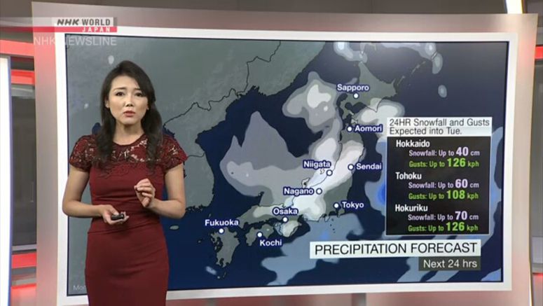 Snowstorm forecast for northern, central Japan