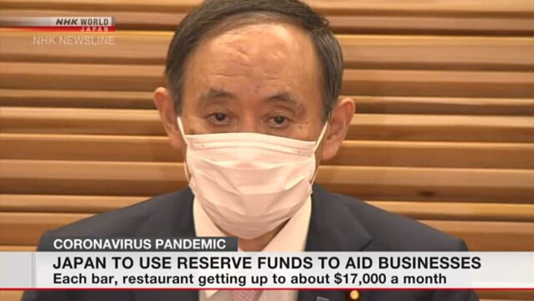 Japan to use reserve funds to aid businesses