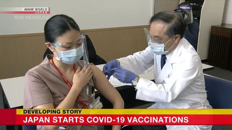 Japan begins vaccinating healthcare workers