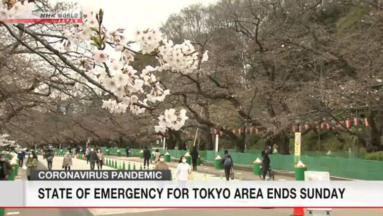 State of emergency for Tokyo area ends Sunday