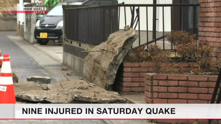 9 people injured after Saturday's quake