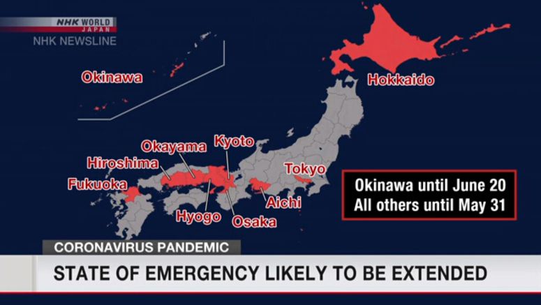 Japan's state of emergency may be extended