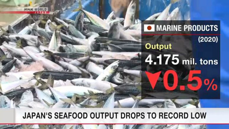 Seafood production in Japan hits record low