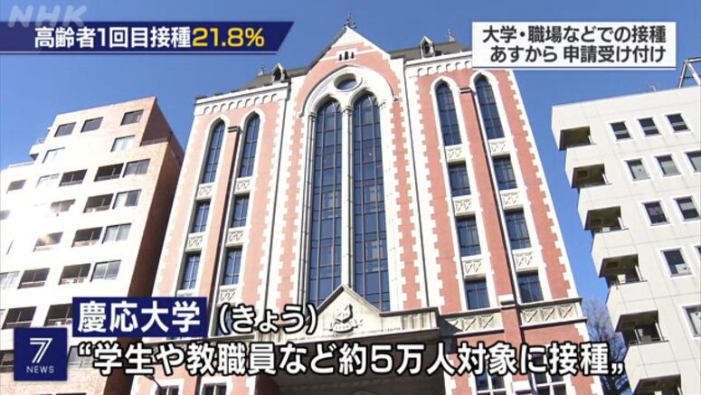 Keio University to vaccinate students, staff