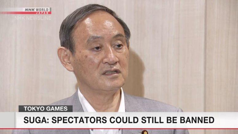 Suga: Possibly no spectators if Tokyo in emergency