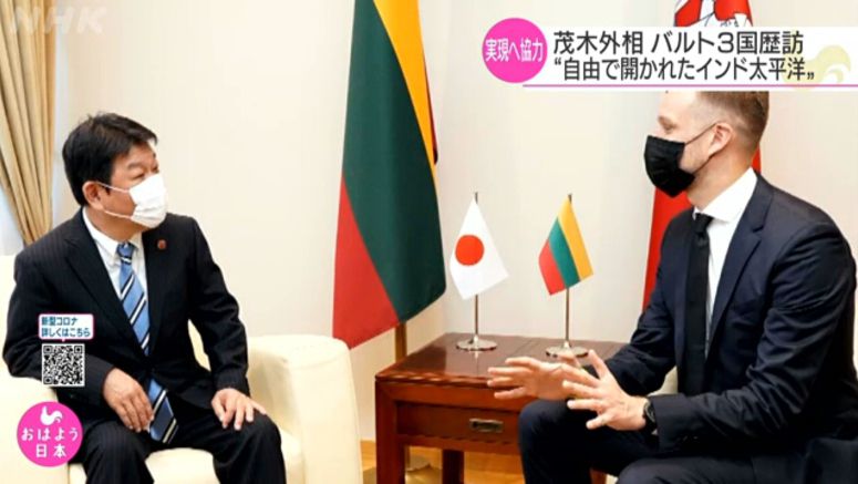 Foreign ministers of Japan and Lithuania meet