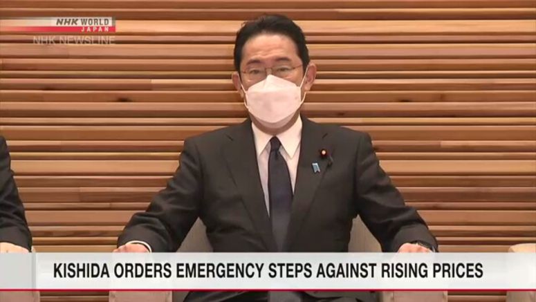 Kishida orders emergency steps against rising prices