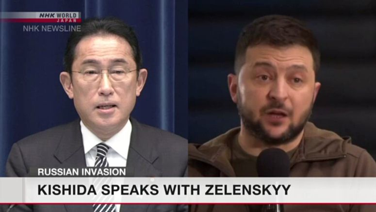 Kishida talks with Zelenskyy, pledges more aid to Ukraine