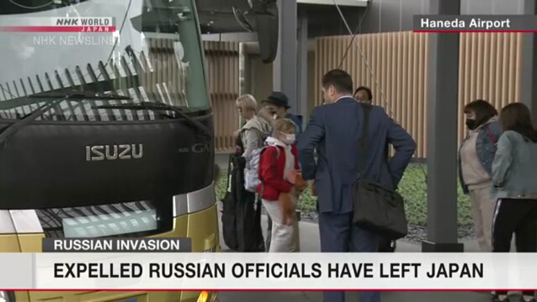 Expelled Russian officials have left Japan