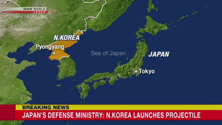 Japan's Defense Ministry: N.Korea launches projectile