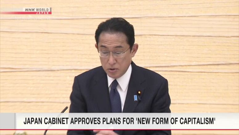 Japan Cabinet approves plans for 'new form of capitalism'