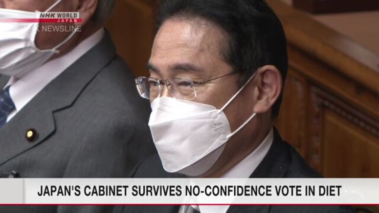 Japan's Lower House lawmakers vote down no-confidence motion against Cabinet