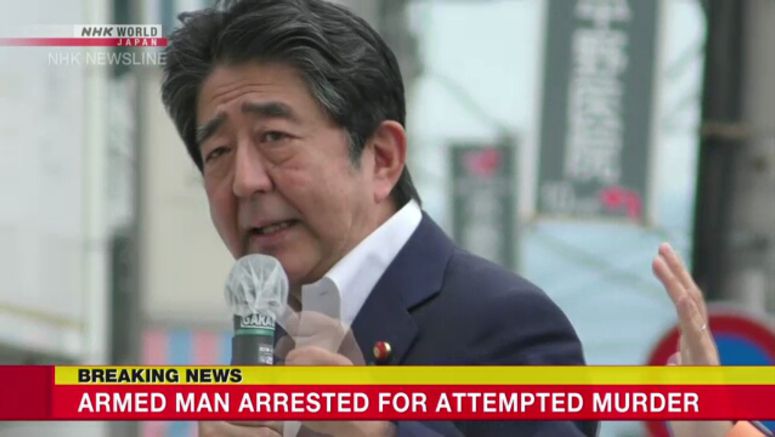 Japan's former PM Abe reportedly without vital signs after being shot