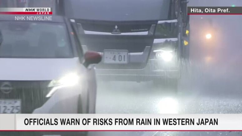 Weather officials warn of more heavy rain in western Japan