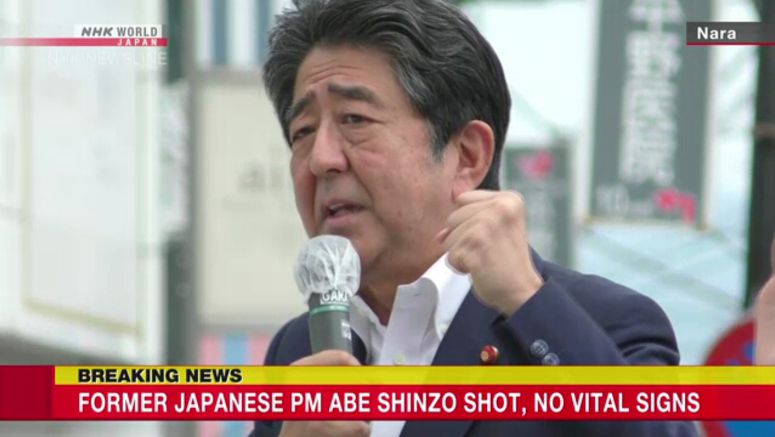 Former Japanese PM Abe Shinzo shot, no vital signs