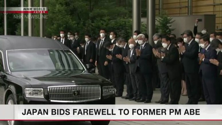 Many Japanese pay farewell to former PM Abe