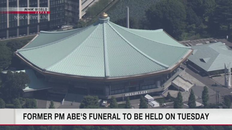 Abe's state funeral to be held on Tuesday Abe's state funeral to be held on Tuesday