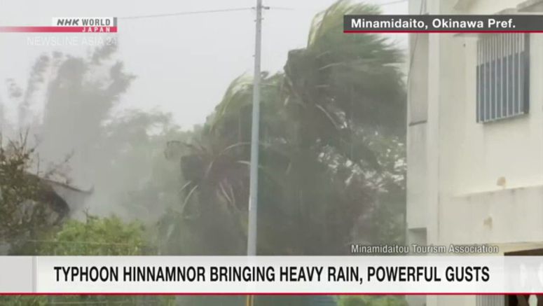 Typhoon Hinnamnor to approach Okinawa's main island