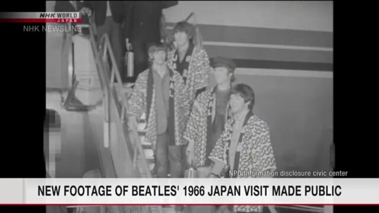 New footage of Beatles' 1966 visit to Japan made public New footage of Beatles' 1966 visit to Japan made public