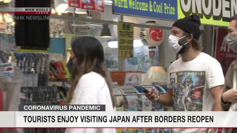 Tourists enjoy visiting Japan after borders reopen