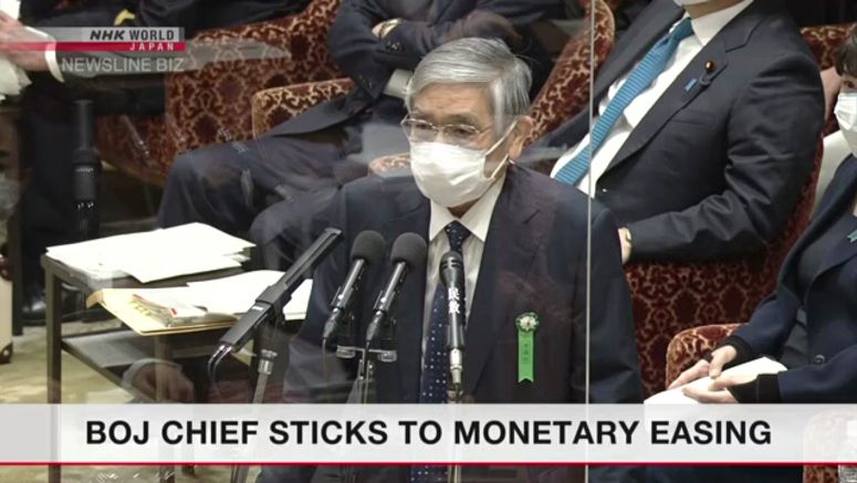 BOJ chief sticks to monetary easing