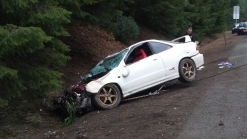 Thieves Steal Acura Integra Leading Cops On High-Speed Chase That Ends With A Roll