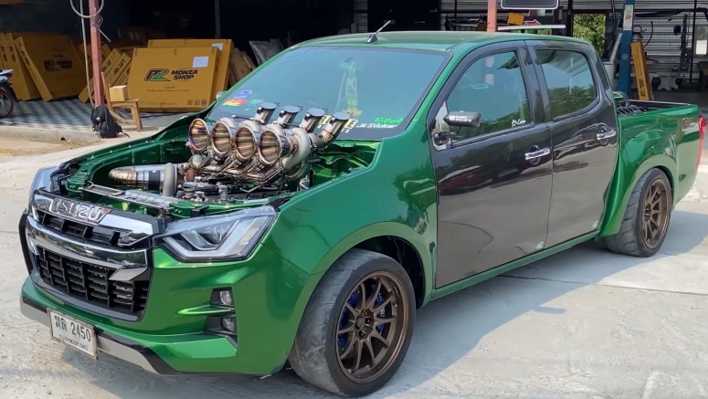 This Crazy Isuzu D-Max Truck In Thailand Has FIVE Turbochargers