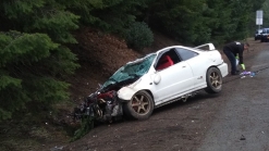 Thieves Steal Acura Integra Leading Cops On High-Speed Chase That Ends With A Roll