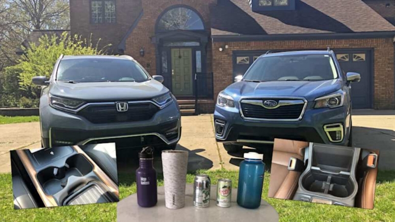 Cupholder test: Subaru Forester vs. Honda CR-V