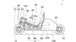 Kawasaki patent application describes a three-wheel vehicle that leans