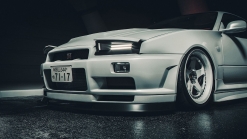 R34 Nissan Skyline GT-R Imagined With Pop-Up Headlights Answers A Question No One Asked