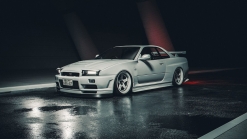 R34 Nissan Skyline GT-R Imagined With Pop-Up Headlights Answers A Question No One Asked