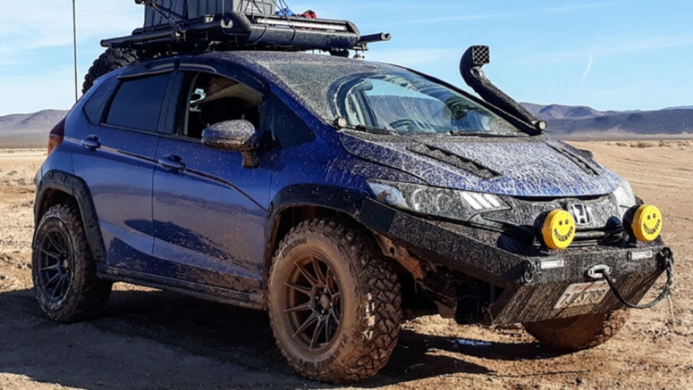 Honda Fit Off-Roader Goes For A Scary Trip Through A California Mine