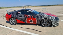 1,500 HP Toyota Supra Dragster Swerves To Avoid Obstacle At 140 MPH, Ends Up In Guardrail