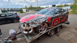 1,500 HP Toyota Supra Dragster Swerves To Avoid Obstacle At 140 MPH, Ends Up In Guardrail