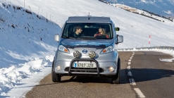 Nissan e-NV200 Winter Camper Concept is a green pop-top camper