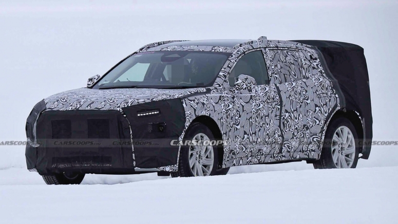 2022 Ford Fusion Active Spied Going Down The Subaru (Legacy) Outback Path