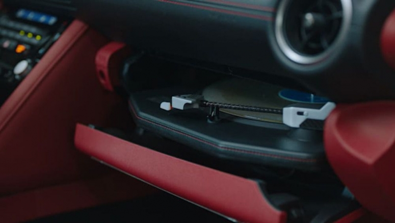 Lexus builds a one-off IS 350 with a record player in the glove box