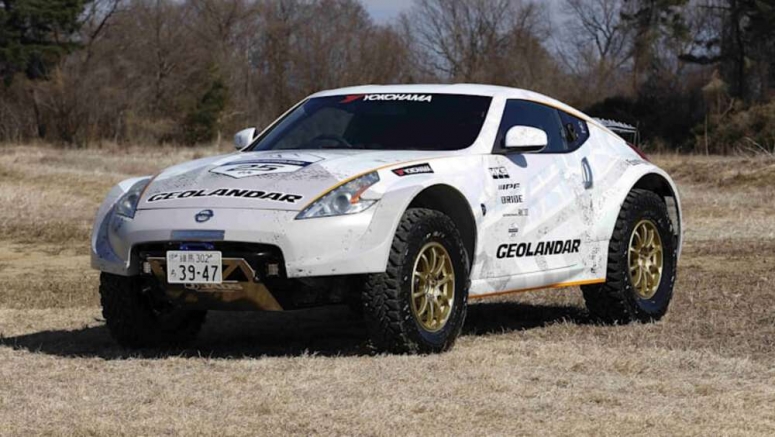 Nissan 370Z safari Z-Adventure is ready to rally on Yokohama 33s, gold wheels