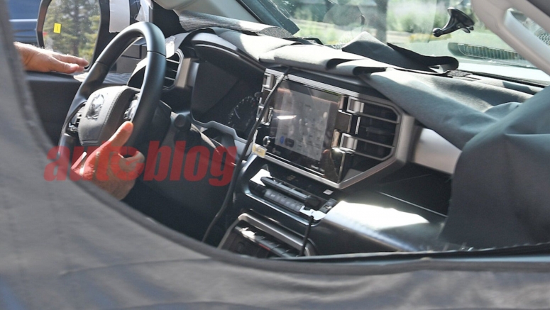 2022 Toyota Tundra spy photos show the new truck's interior